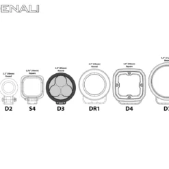 Denali D3 LED Fog Light Pod (Pair) With DataDim Technology -Highnoteperformance Store D3Dimensions 01 2000x 44e55dbc a867 499e 9937 f1de57f66a1f