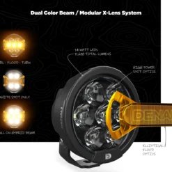Denali D7 PRO Multi-Beam Driving Light Pod (Pair) With Modular X-Lens System 7 Denali D7 PRO Multi-Beam Driving Light Pod (Pair) With Modular X-Lens System -Highnoteperformance Store D7PROXLensSystem