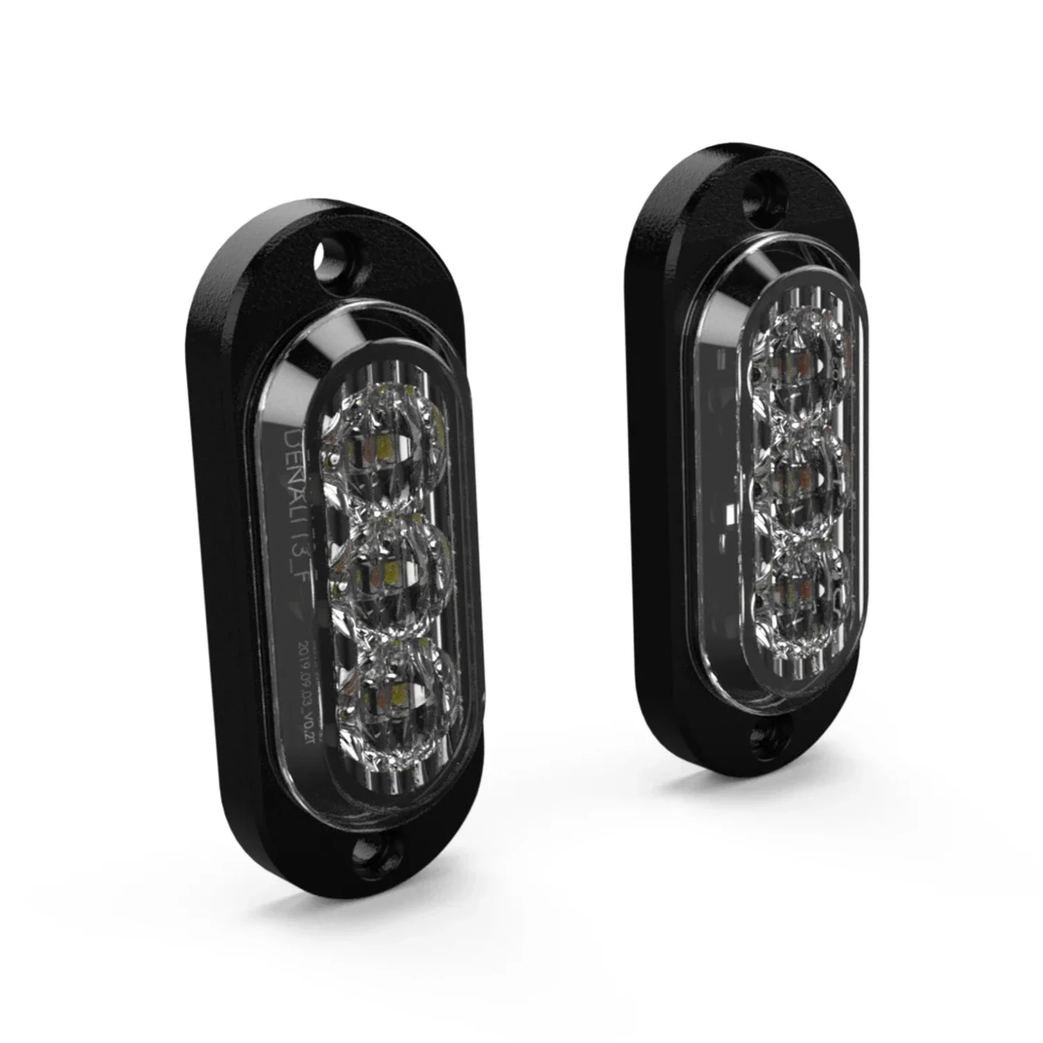 Denali T3 Switchback LED Turn Signal Pods - Front 3 Denali T3 Switchback LED Turn Signal Pods - Front