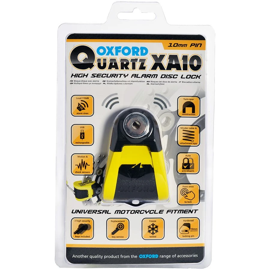 Oxford Quartz Xalo XA10 Alarm Disc Lock (10mm) 7 Oxford Quartz Xalo XA10 Alarm Disc Lock (10mm) - Image 5